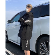 连帽防晒衣五分冲锋裤套装男夏季条纹轻薄机能运动两件套BK99，男装防晒衣，星座1116A-1（原606A）