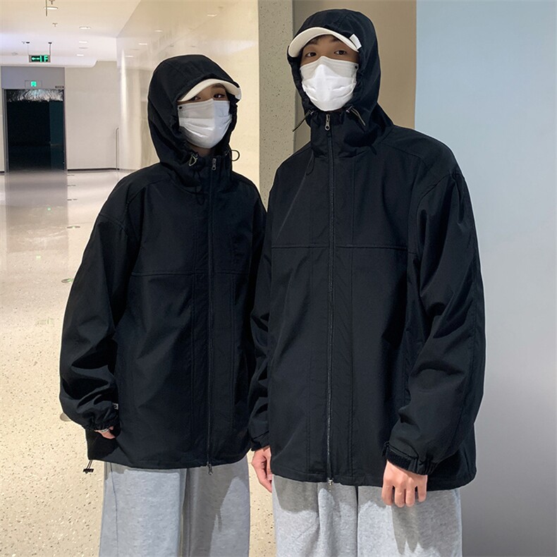 2026秋季冲锋衣夹克情侣宽松潮牌连帽外套2355TP75,男装夹克,电商A309
