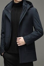 2023冬新款羽绒服男中长款可拆卸帽中年男士休闲外套HM2375-P335,男装羽绒服,电商B212（原钱塘6029）