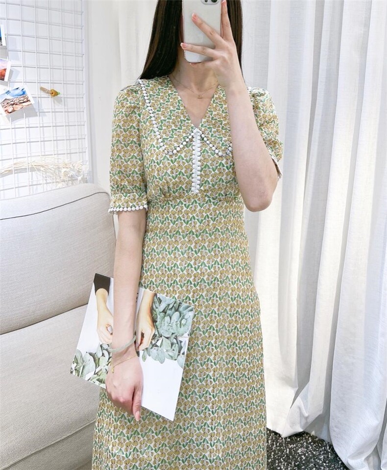 DINOBIENS【现货】夏季新款韩系郁金香连衣裙，女装连衣裙，迪诺比亚