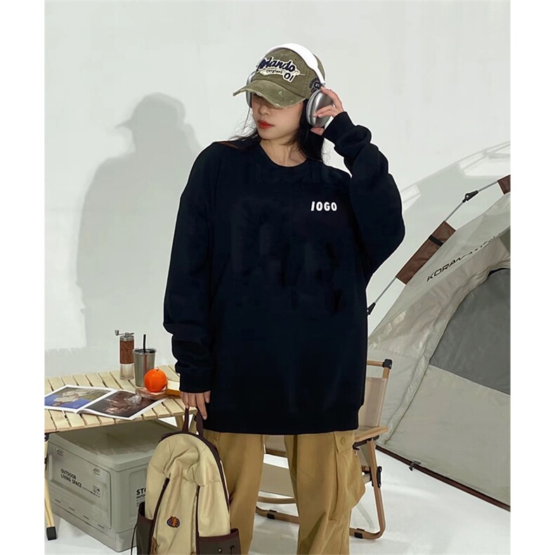 抖音得物现货高品质美式宽松圆领印花卫衣新款重磅卫衣ADY101,男装卫衣,电商A443