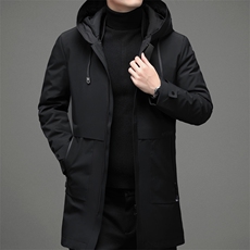 冬季新款连帽羽绒服男装保暖灰鸭绒外套中年爸爸装YLCE8528-P335，男装羽绒服，电商B212（原钱塘6029）