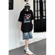 潮牌痞帅T恤个性印花男夏季圆领宽松百搭休闲短袖上衣服TB455，男装T恤，星座1116A（原606A-3）