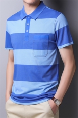 百搭时尚polo男士短袖上衣条纹夏季宽松中年潮流T恤HM1707-P55，男装Polo衫，星座1105-3