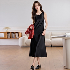 现货人丝醋酸裙子缎面新中式时尚潮流2026年春季女两件套单款外套，女装短外套，木橙西子