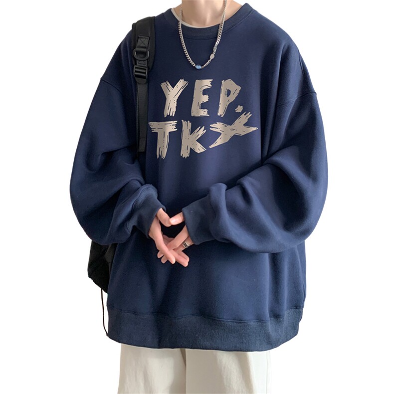 ！圆领卫衣男装港风长袖T恤男外套男WY146-P28,男装卫衣,电商B367