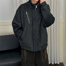 现货立领羊毛呢夹克外套秋冬加厚呢大衣A351-AJ2602-P125，男装夹克，电商A351