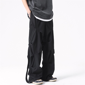 8XL-M 休闲裤男春夏加肥加大码西裤高街显瘦拖地裤9026p68控88图片