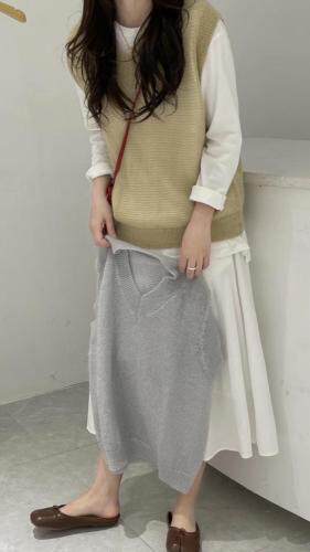 马卡龙色系超韩马海毛马甲～，女装马夹，HJ