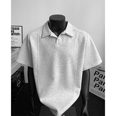 夏季宽松设计款小众POLO衫短袖T恤潮XZ808B-WH068-P48，男装T恤，星座808B