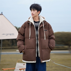 现货抖音得物二开三防加厚假两件拼接连帽棉衣冬季棉服LL9999，男装棉衣，电商A486