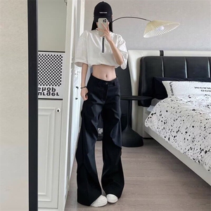 【网图现货】美式宽松复古褶皱直筒西裤K003/特P40图片
