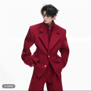 原版面料毛呢可脱卸真两件西服西裤套装W365-P135 K365-P75（网图图片