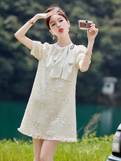 现货209-2829-P110-K178亮片连衣裙甜美夏天，女装连衣裙，韩蜜菓
