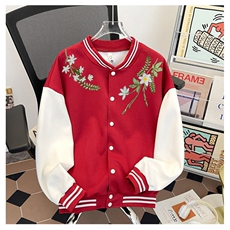 J9932-P70美式嘻哈高质量刺绣宽松潮牌棒球服夹克，男装夹克，星座617A-2