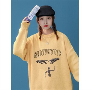 中性风2023秋冬季新款男女同款加厚圆领毛衣百搭针织衫M806P45,男装针织衫/毛衣,电商B220