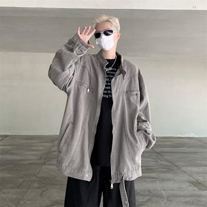 2024美式秋季牛仔夹克新款男时尚潮外套 BJ2128 P75图片