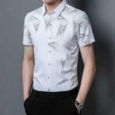 短袖衬衫男2023年夏季新款中年商务休闲经典时尚简约百搭条纹衬衣，男装衬衫，电商B212（原钱塘6029）