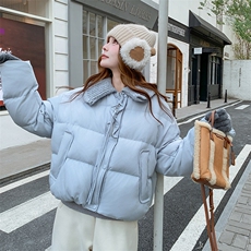 数据款现货大货已到店90绒针织翻领羽绒服6959-P355-K528，女装羽绒服，2D034