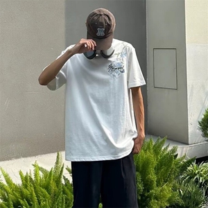万针全刺绣解构设计260克重磅双纱纯棉高品质美式高街短袖T恤特35图片