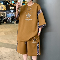 2025新款青少年休闲短袖套装面料超好大货以备，男装休闲套装，星座1206（原A206）