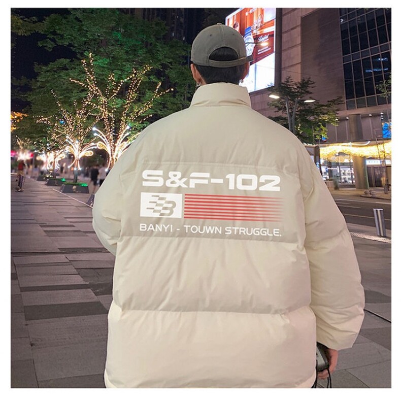 慵懒潮流百搭流行新款ins日系时尚高质量防水棉服原宿简约气质,男装棉衣,星座1013-1
