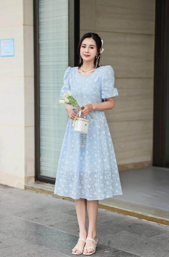 夏季连衣裙，泡泡，女装连衣裙，雪飞诗