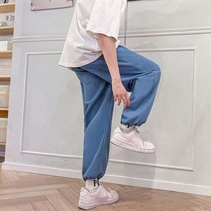 218-1-P35-KD179新款时尚休闲裤脚松紧裤图片