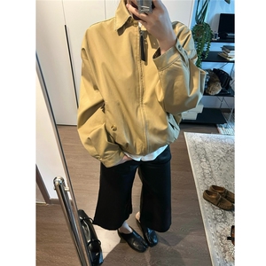 手工绗缝领口流苏斜裁格纹撞色哈灵顿夹克  D328-JK30-P108图片