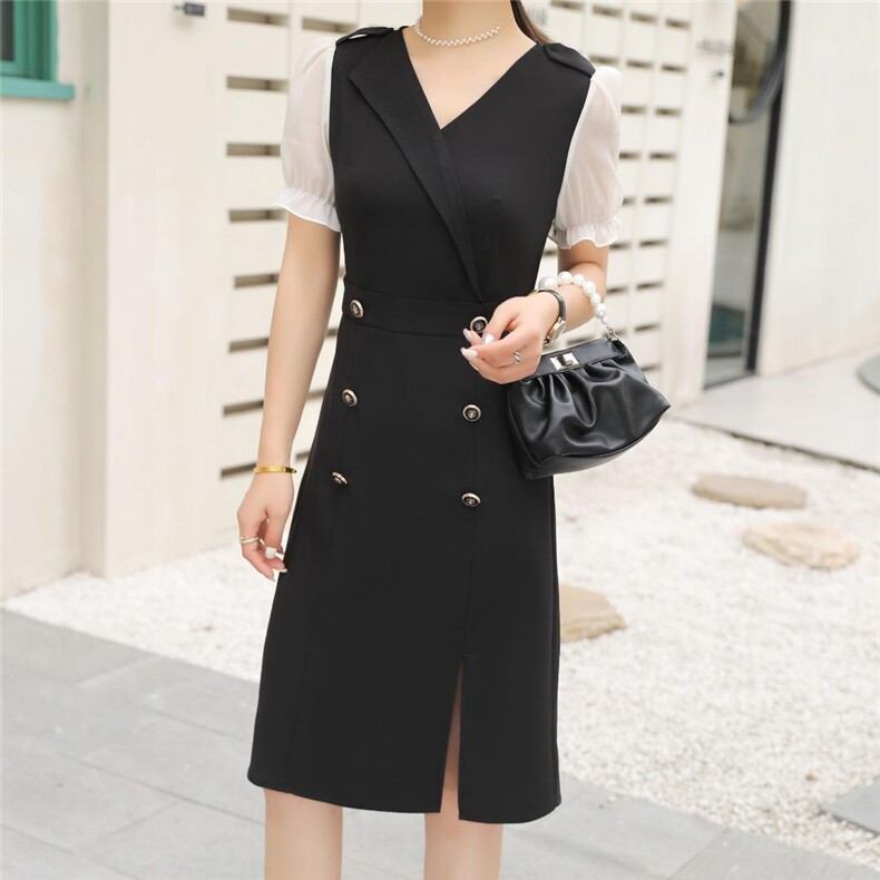 时尚束腰连衣裙，女装连衣裙，湘怡服饰