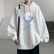 连帽卫衣男大码运动服帽衫外套WY2241-P35加绒款-P40，男装卫衣，电商A040