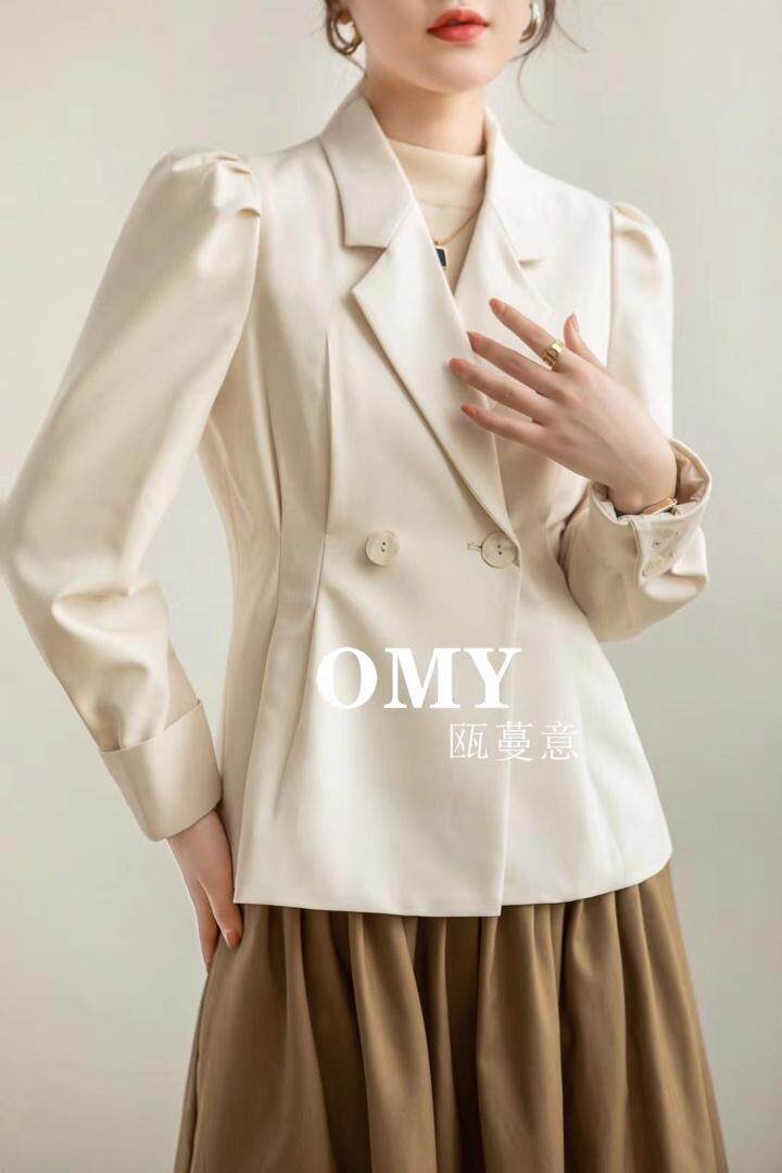 秋款收腰小西装，女装西装，欧蔓意