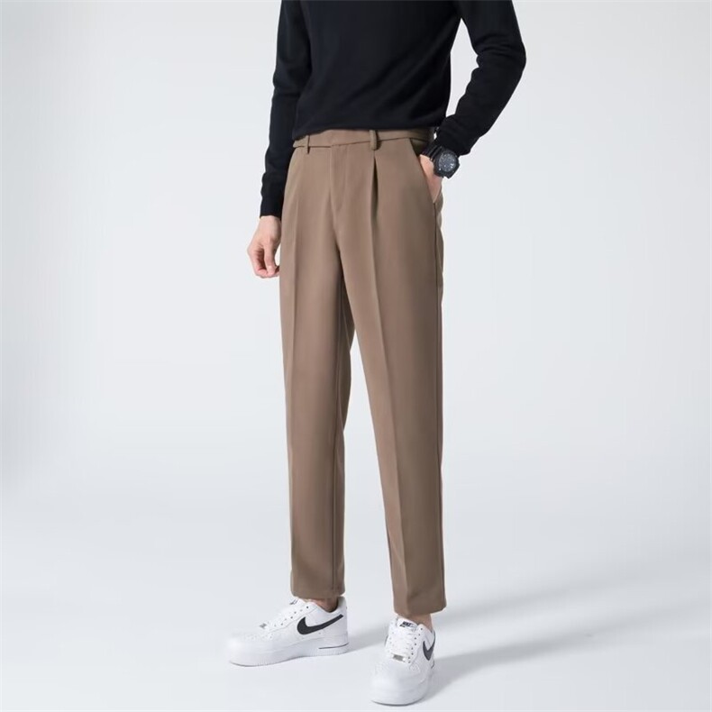 秋季新款九分西裤男士韩版商务休闲西装裤子修身免烫S41/P54，男装西裤，星座506