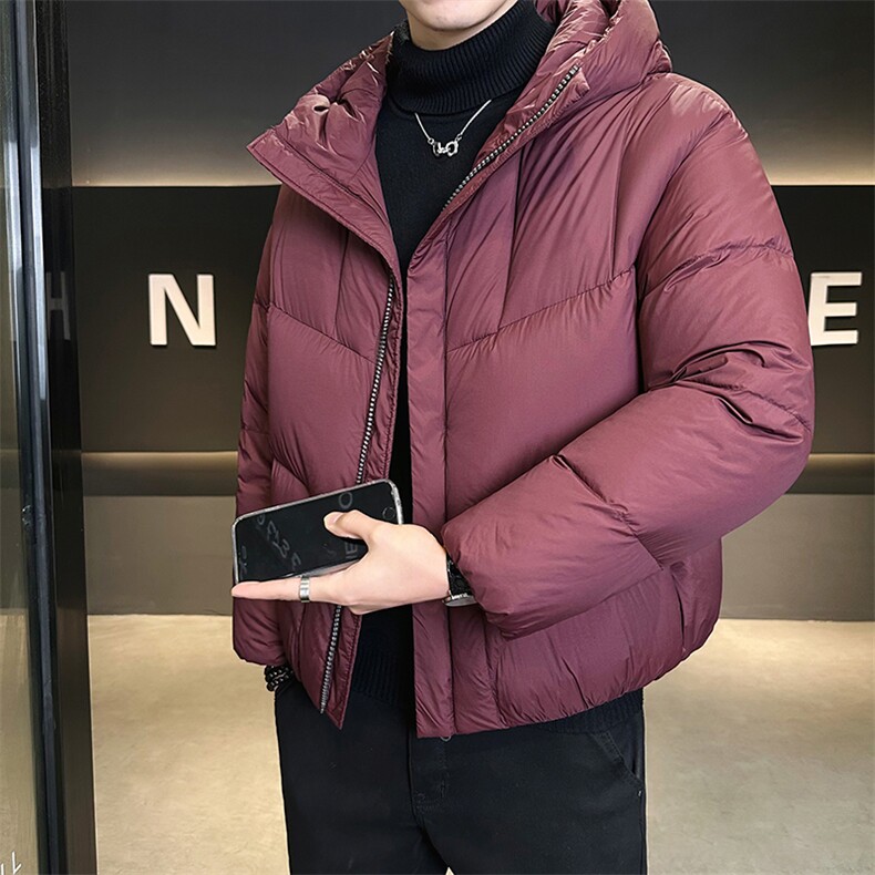 新标90绒冬季男士连帽泡芙云朵羽绒服宽松保暖外套2722-P335,男装羽绒服,电商B338