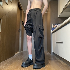 2025夏季新款工装口袋冰丝透气宽松休闲裤B315-K24166-特p35控68，男装工装外套，电商B315