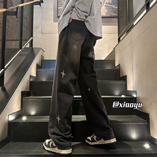 XZ616春季新款设计感星星牛仔裤休闲长裤TY2412P55控68，男装牛仔裤，星座512A（原616）