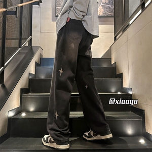 XZ616 春季新款设计感星星牛仔裤休闲长裤 TY2412 P55控68图片