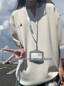 XZ809A/FFF05/P35/控48 美式V领坎肩万针小狗绣花T恤图片
