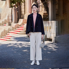 2024秋冬新款宽松显瘦赫本风毛呢外套，女装双面呢大衣，怡欣双面呢工厂店