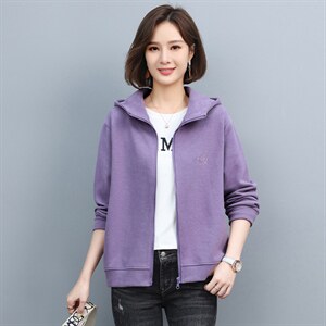 【全年有货，不下架】拉链开衫春秋季通勤卫衣女长袖宽松大码外套，女装卫衣/绒衫，3200格调