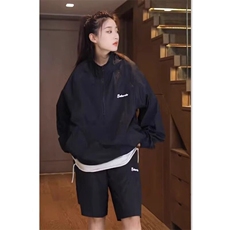 夏季薄款防晒衣五分短裤两件套装青少年户外休闲运动服TZ114p55，男装防晒衣，电商D315