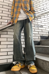 XZ616 秋季新款复古设计感牛仔裤休闲长裤 TY960 P55控68图片 XZ616 秋季新款复古设计感牛仔裤休闲长裤 TY960 P55控68图片
