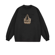 2025年秋季套头通勤长袖时尚格子包，女装卫衣/绒衫，花可