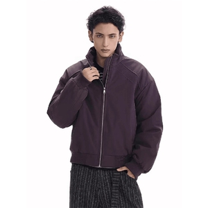 高品质春装新款老钱风美式高街解构立领棒球服飞行夹克潮休闲外套图片
