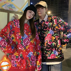 B203情侣加绒加厚保暖防寒圆领大码卫衣外套团队服新中式常规P45，男装卫衣，星座115A(原星座507）