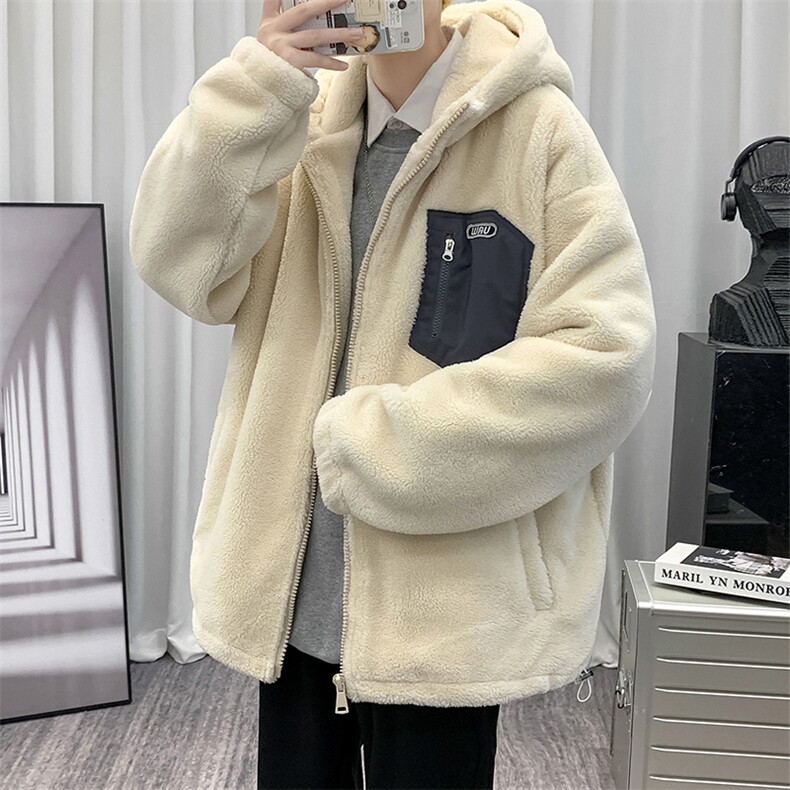 冬装青少年加绒加厚棉衣港风百搭羊羔绒外套男女 915-P105控价138图片