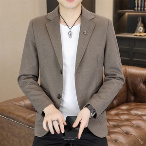 纯色单西新款冬季男士纯色两粒扣毛呢西服XZ613B-5238-P90图片