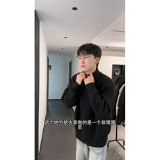 重磅秋冬北极绒双拉链毛衣开衫美式复古休闲慵懒风宽松针织衫外套，男装针织衫/毛衣，电商A486-1