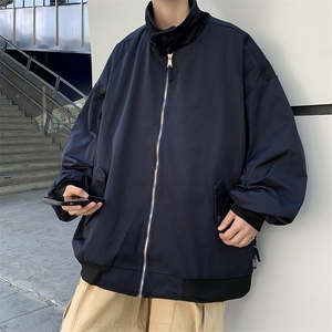 设计感复古拼接立领夹克男秋季潮牌宽松休闲工装外套 W7825-P63图片