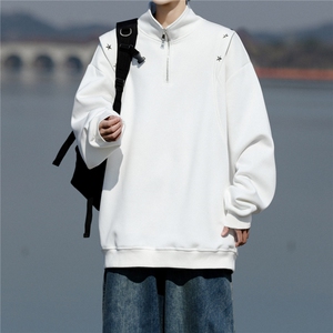 8XL-M星星铆钉半拉链卫衣大码重磅痞帅高街小众立领外套WY5109P58图片